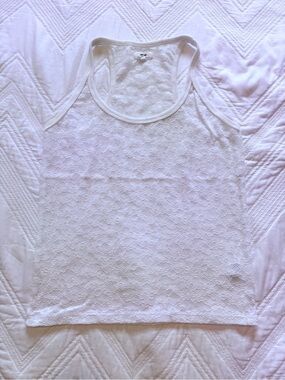 aerie White Lace Racerback Tank